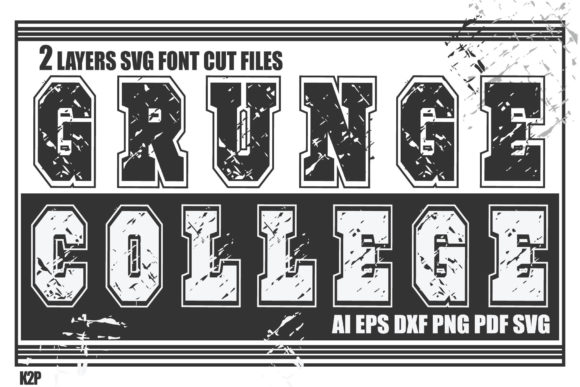 Grunge College 2 Layers SVG Cut Files: A Versatile Digital Resource for Creative Projects