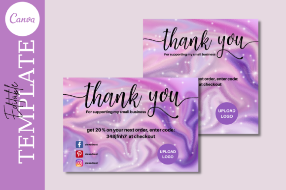 Holographic Purple Thank You Card: A Unique Way to Show Appreciation