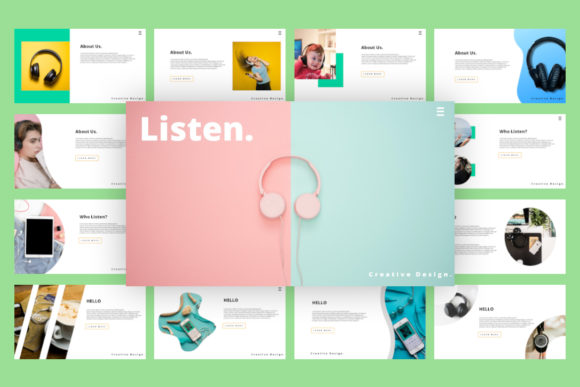 Listen - PowerPoint Template for Dynamic Presentations