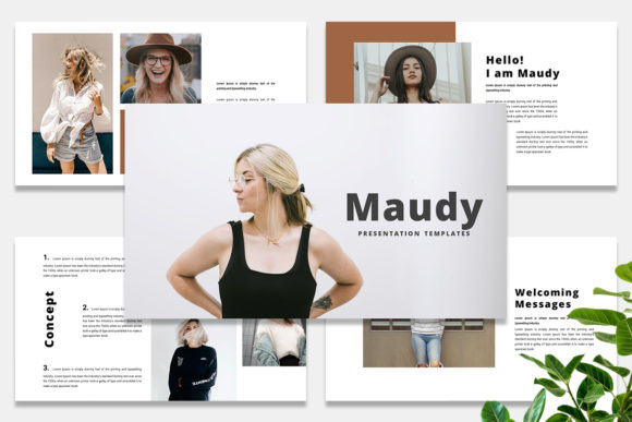 Maudy - PowerPoint Template: A Modern and Creative Design Tool