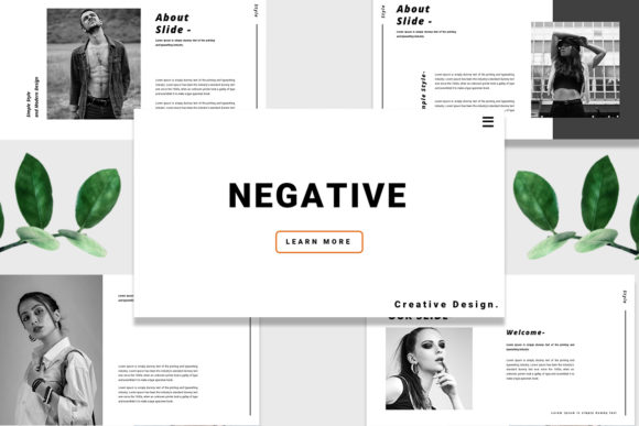 Negative - Keynote Template: A Versatile Tool for Professional Presentations