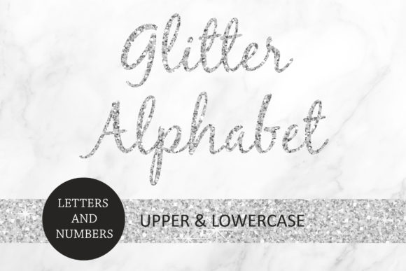 Silver Glitter Alphabet: A Sparkling Addition to Your Digital Design Toolkit
