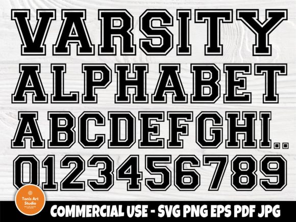 Varsity Clipart Alphabet: Creative Cut Files for Designers